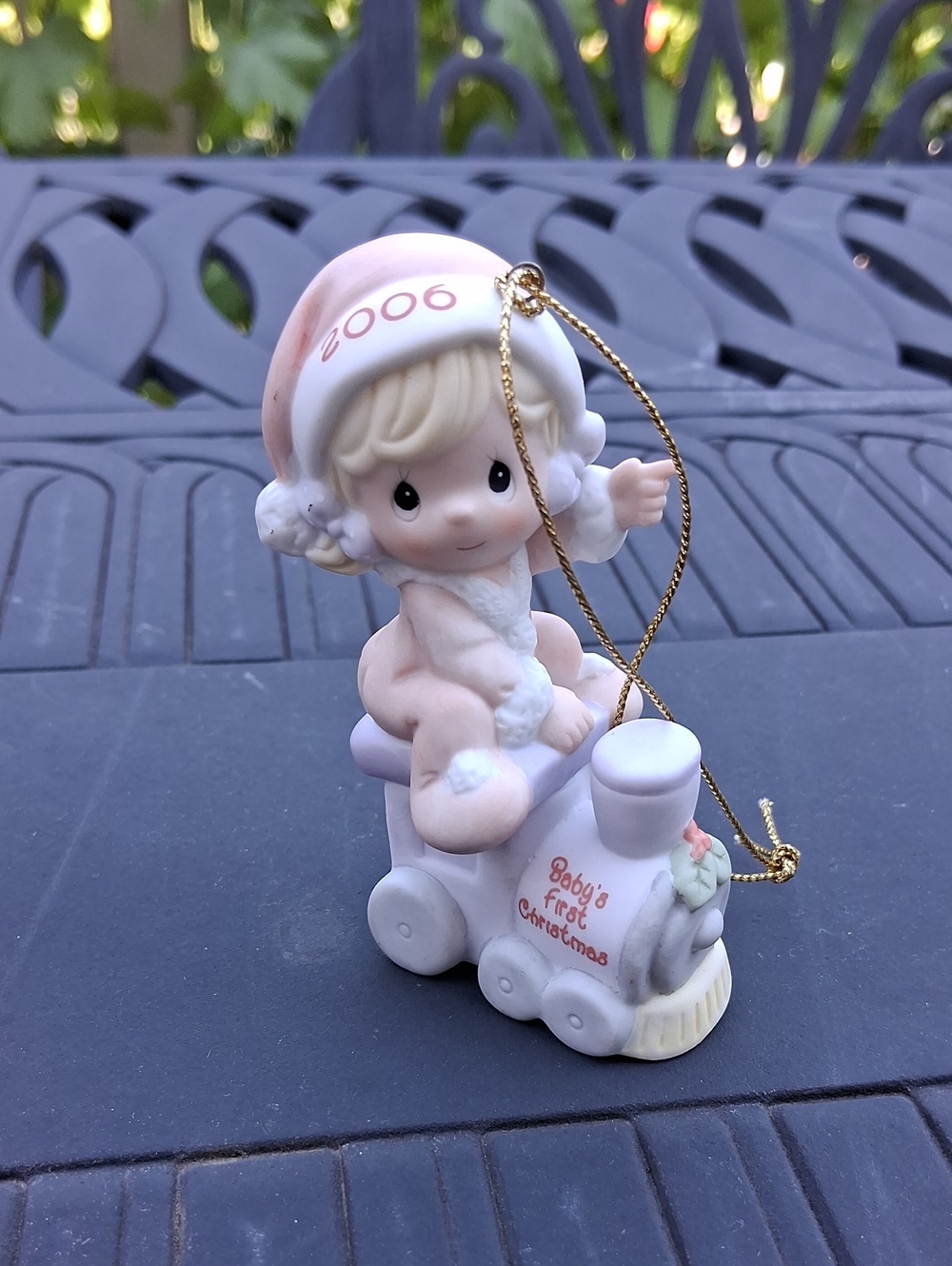 2006 Baby's First Christmas Porcelain Train Ornament